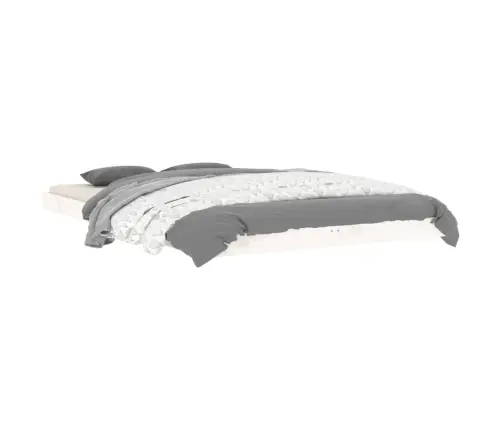 Gultas Rāmis, Balts, 120X190 Cm, Priedes Masīvkoks Vidaxl