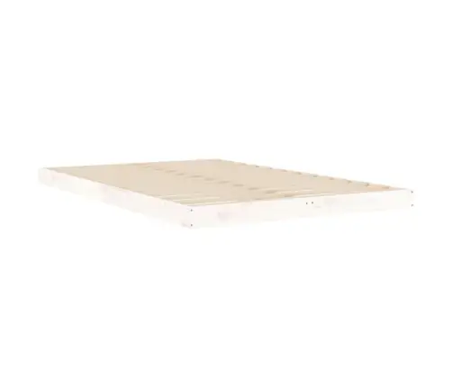 Gultas Rāmis, Balts, 120X190 Cm, Priedes Masīvkoks Vidaxl