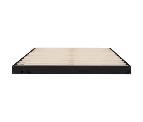 Voodiraam, Must, 120 X 190 cm Männipuit