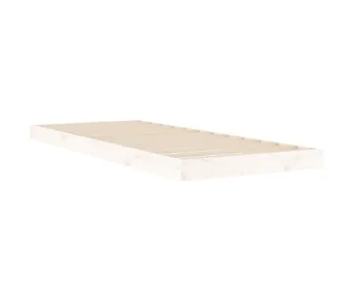 Gultas Rāmis, Balts, 75X190 Cm, Vienvietīgs, Priedes Masīvkoks Vidaxl