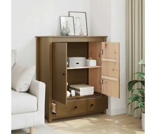 Augstais Skapītis, Brūns, 83X41,5X100 Cm, Priedes Masīvkoks Vidaxl