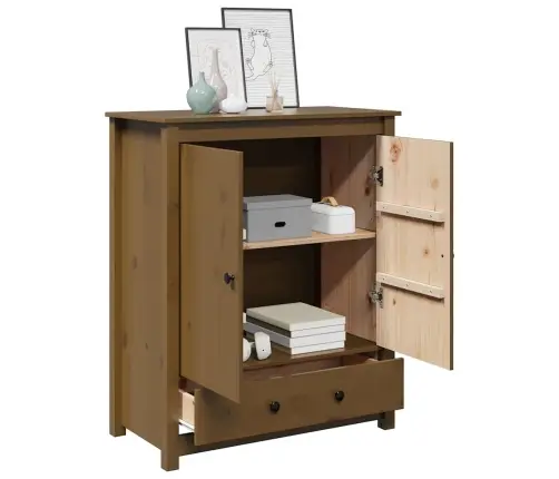 Augstais Skapītis, Brūns, 83X41,5X100 Cm, Priedes Masīvkoks Vidaxl