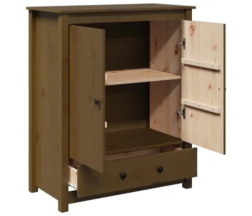 Augstais Skapītis, Brūns, 83X41,5X100 Cm, Priedes Masīvkoks Vidaxl