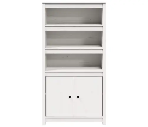 Augstais Skapītis, Balts, 80X35X154 Cm, Priedes Masīvkoks Vidaxl