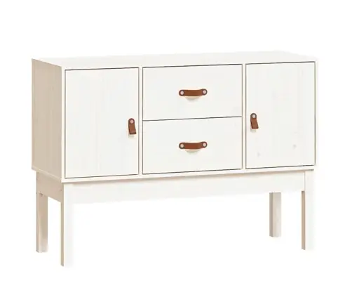 Kumode, Balta, 100X40X78 Cm, Priedes Masīvkoks Vidaxl