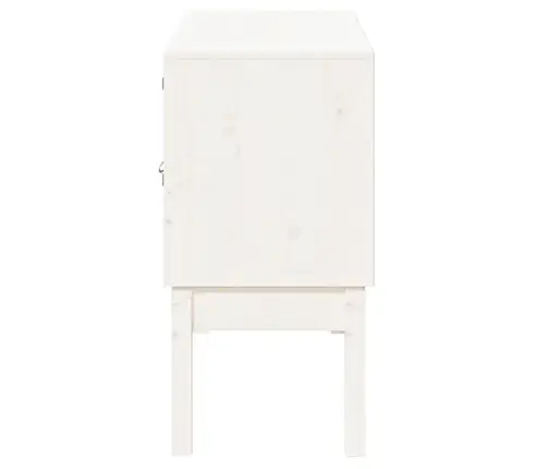 Kumode, Balta, 100X40X78 Cm, Priedes Masīvkoks Vidaxl