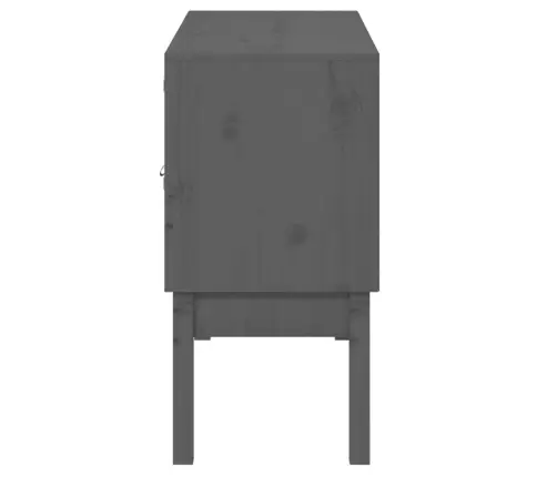 Kumode, Pelēka, 110X40X78 Cm, Priedes Masīvkoks Vidaxl