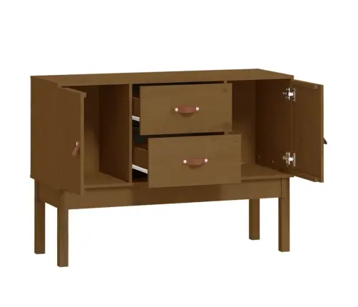 Kumode, Medus Brūna, 110X40X78 Cm, Priedes Masīvkoks Vidaxl