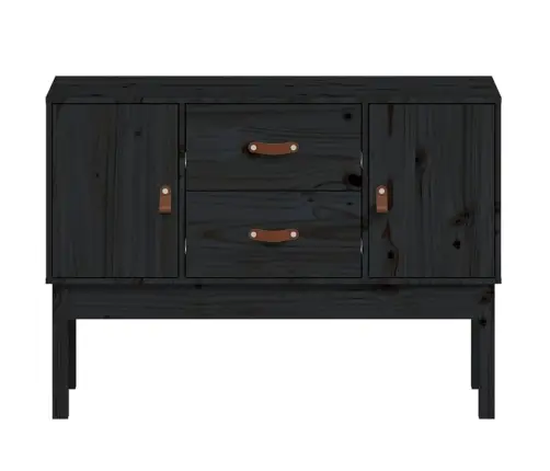 Kumode, Melna, 110X40X78 Cm, Priedes Masīvkoks Vidaxl