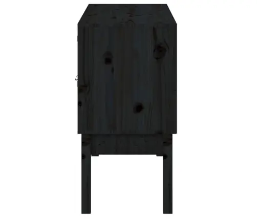 Kumode, Melna, 110X40X78 Cm, Priedes Masīvkoks Vidaxl