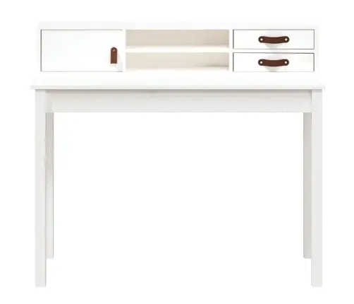 Rakstāmgalds, Balts, 110X50X93 Cm, Priedes Masīvkoks Vidaxl