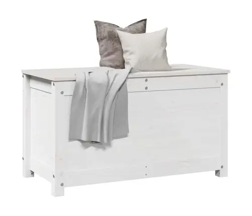 Daiktadėžė, Balta, 80X40X45,5cm Pušies Medienos Masyvas