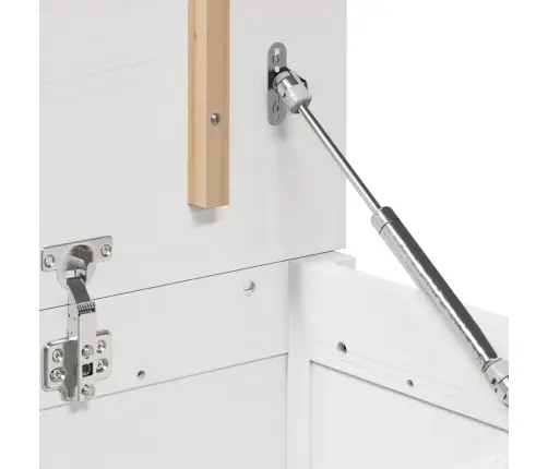 Daiktadėžė, Balta, 80X40X45,5cm Pušies Medienos Masyvas