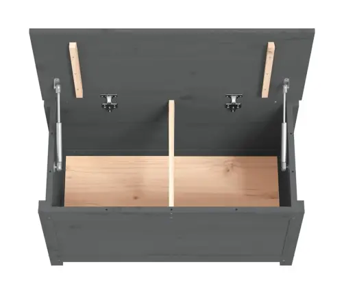 Uzglabāšanas Kaste, Pelēka, 80X40X45,5 Cm, Priedes Masīvkoks Vidaxl