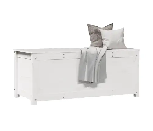 Daiktadėžė, Balta, 110X50X45,5cm Pušies Medienos Masyvas