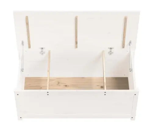Uzglabāšanas Kaste, Balta, 110X50X45,5 Cm, Priedes Masīvkoks Vidaxl