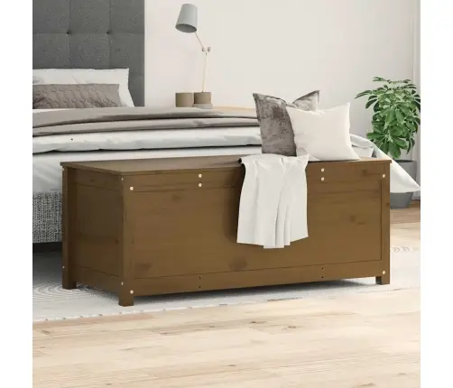 Uzglabāšanas Kaste, Brūna, 110X50X45,5 Cm, Priedes Masīvkoks Vidaxl