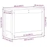Daiktadėžė, 60X32X45,5cm Pušies Medienos Masyvas