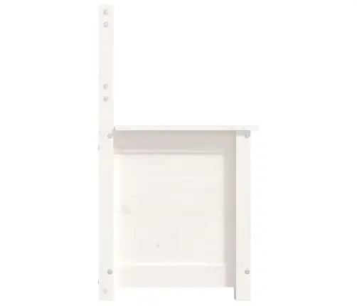 Sols, Balts, 80X41X77 Cm, Priedes Masīvkoks Vidaxl