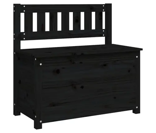 Suoliukas, Juodas, 80X41X77cm Pušies Medienos Masyvas