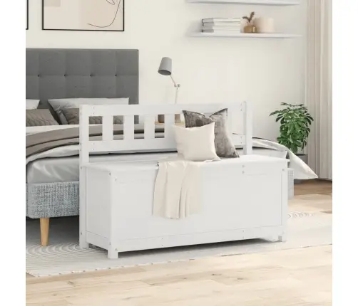 Suoliukas, Baltas, 110X41X76,5cm Pušies Medienos Masyvas