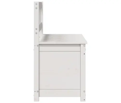 Suoliukas, Baltas, 110X41X76,5cm Pušies Medienos Masyvas