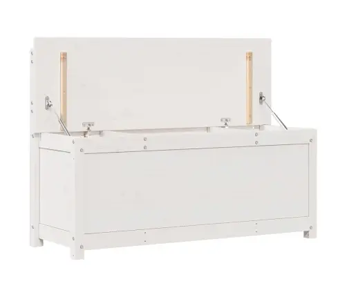 Suoliukas, Baltas, 110X41X76,5cm Pušies Medienos Masyvas