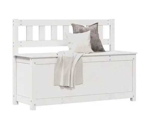 Suoliukas, Baltas, 110X41X76,5cm Pušies Medienos Masyvas