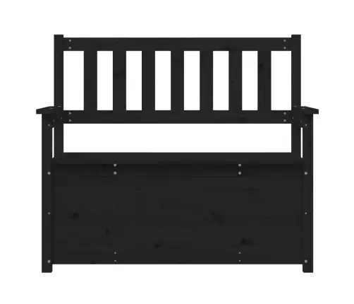 Suoliukas, Juodas, 112,5X51,5X96,5cm Pušies Medienos Masyvas