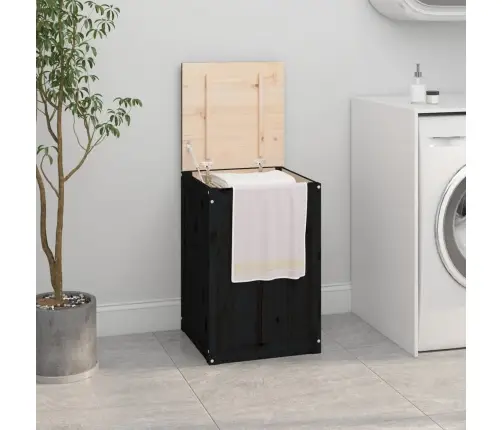 Pesukast, Must, 44 X 44 X 66 cm Männipuit