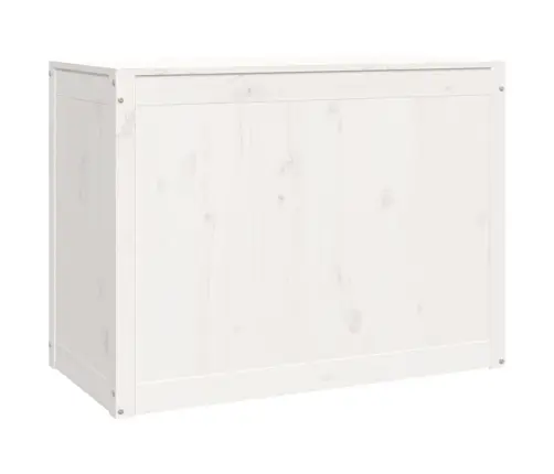 Veļas Kaste, Balta, 88,5X44X66 Cm, Priedes Masīvkoks Vidaxl