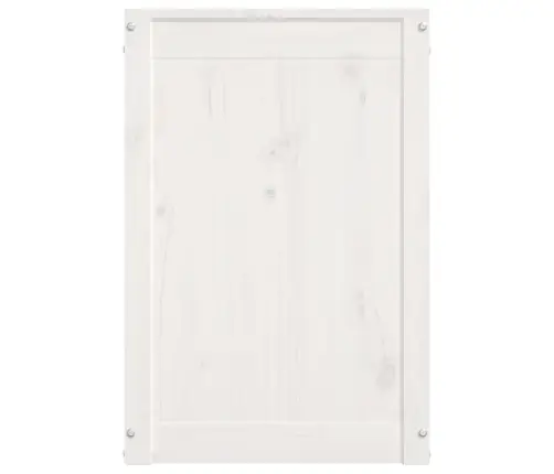 Veļas Kaste, Balta, 88,5X44X66 Cm, Priedes Masīvkoks Vidaxl