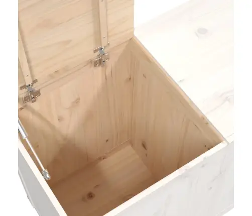 Veļas Kaste, Balta, 88,5X44X66 Cm, Priedes Masīvkoks Vidaxl