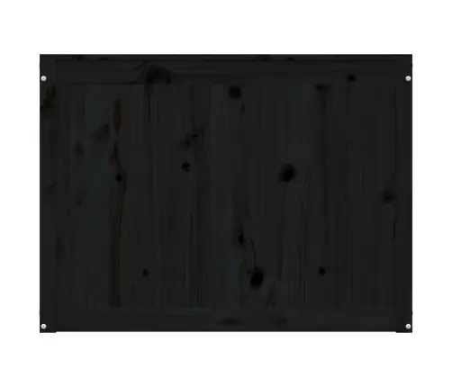 Skalbinių Dėžė, Juoda, 88,5X44X66cm Pušies Medienos Masyvas