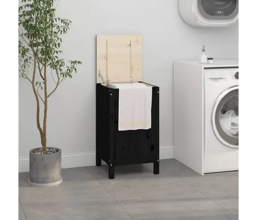 Pesukast, Must, 44 X 44 X 76 cm Männipuit