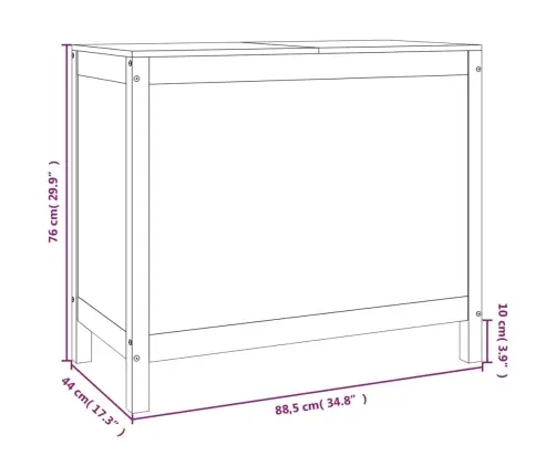 Pesukast, Meepruun, 88,5 X 44 X 76 cm Männipuit