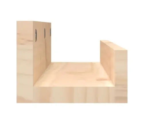 Sienas Plaukti, 2 Gab., 50X12X9 Cm, Priedes Masīvkoks Vidaxl