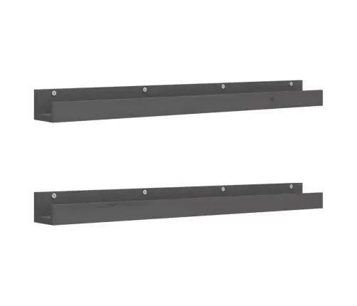 Seinariiulid 2 Tk, Hall, 110 X 12 X 9 cm Männipuit Seinariiulid 2 Tk, Hall, 110 X 12 X 9 cm Männipuit