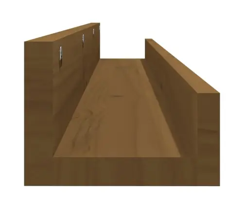 Sienas Plaukti, 2 Gab., Brūni, 110X12X9 Cm, Priedes Masīvkoks Vidaxl
