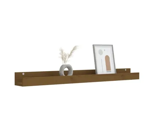 Sienas Plaukti, 2 Gab., Brūni, 110X12X9 Cm, Priedes Masīvkoks Vidaxl