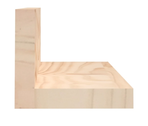 Sieninės Lentynos, 2Vnt., 50X11X9cm Pušies Medienos Masyvas