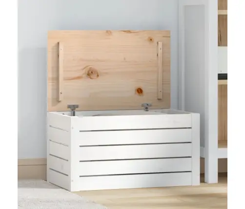 Hoiukast, Valge, 59,5 X 36,5 X 33 cm Männipuit