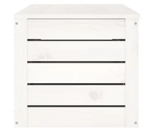 Daiktadėžė, Balta, 109X36,5X33cm Pušies Medienos Masyvas