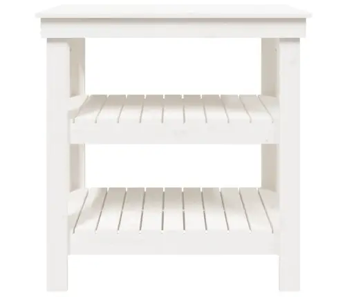 Darbagalds, Balts, 78,5X50X80 Cm, Priedes Masīvkoks Vidaxl