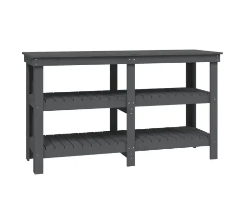 Darbagalds, Pelēks, 142,5X50X80 Cm, Priedes Masīvkoks Vidaxl