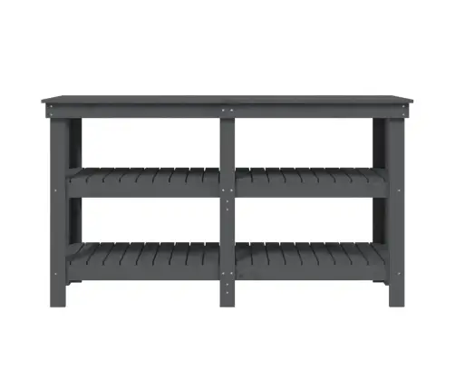 Darbagalds, Pelēks, 142,5X50X80 Cm, Priedes Masīvkoks Vidaxl