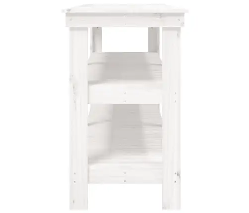 Darbastalis, Baltas, 181X50X80cm Pušies Medienos Masyvas