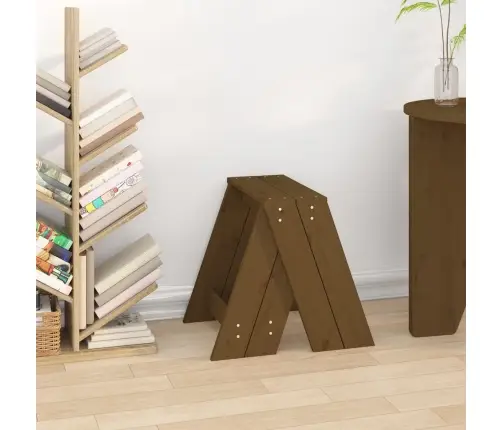 Taburetės, 2Vnt., Medaus Rudos, 40X40X45cm Pušies Masyvas