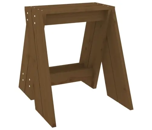 Taburetės, 2Vnt., Medaus Rudos, 40X40X45cm Pušies Masyvas