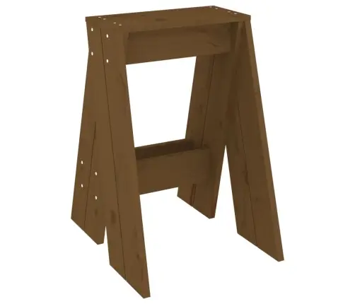 Taburetės, 2Vnt., Medaus Rudos, 40X40X60cm Pušies Masyvas